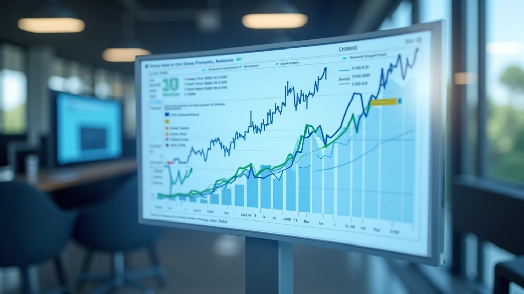 Graphique analytique montrant l'évolution des échanges commerciaux avec courbes de tendance ascendantes et données mensuelles détaillées